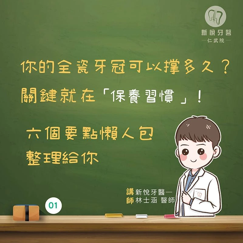 不是裝了就沒事!你知道你的全瓷牙冠也需要「保養」嗎? 不是裝了就沒事!你知道你的全瓷牙冠也需要「保養」嗎?